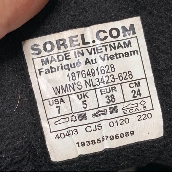 Sorel Women's Red Grey Explorer Joan Redwood Felt Waterproof Winter Boot Size 7 - Picture 12 of 13